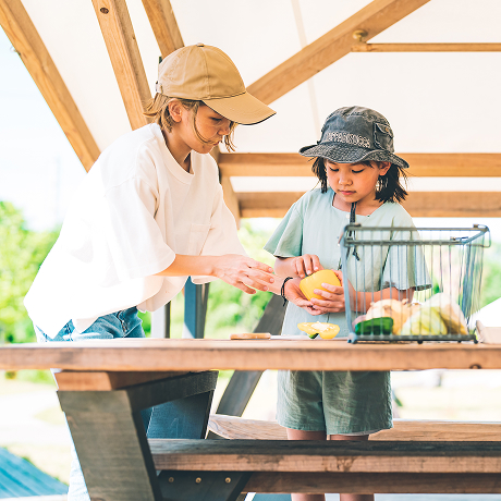 BBQ Counterお好みの新鮮野菜を丸ごとお選びいただけます。